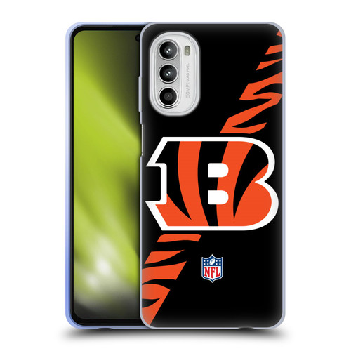 NFL Cincinnati Bengals Logo Stripes Soft Gel Case for Motorola Moto G52