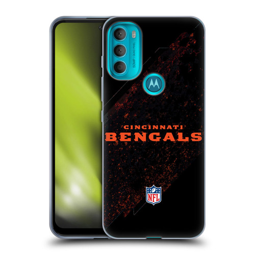 NFL Cincinnati Bengals Logo Blur Soft Gel Case for Motorola Moto G71 5G