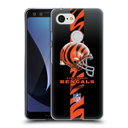 NFL Cincinnati Bengals Logo Helmet Soft Gel Case for Google Pixel 3