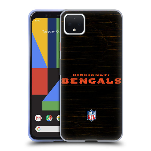 NFL Cincinnati Bengals Logo Distressed Look Soft Gel Case for Google Pixel 4 XL