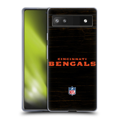 NFL Cincinnati Bengals Logo Distressed Look Soft Gel Case for Google Pixel 6a