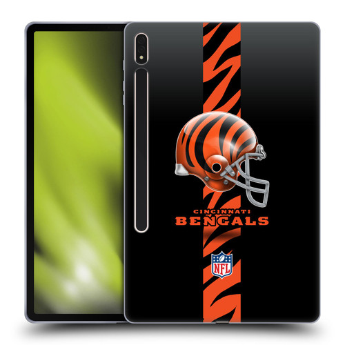 NFL Cincinnati Bengals Logo Helmet Soft Gel Case for Samsung Galaxy Tab S8 Plus