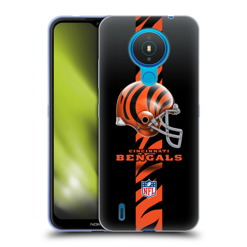 NFL Cincinnati Bengals Logo Helmet Soft Gel Case for Nokia 1.4