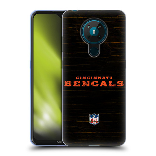 NFL Cincinnati Bengals Logo Distressed Look Soft Gel Case for Nokia 5.3