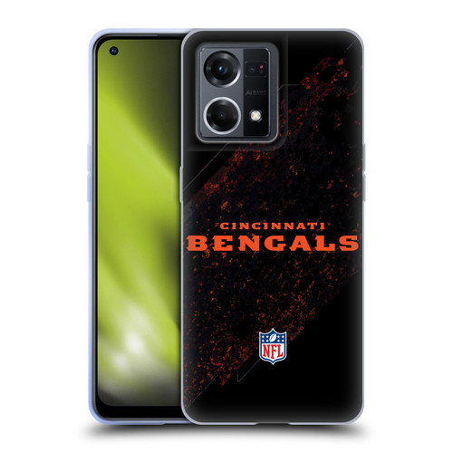 NFL Cincinnati Bengals Logo Blur Soft Gel Case for OPPO Reno8 4G