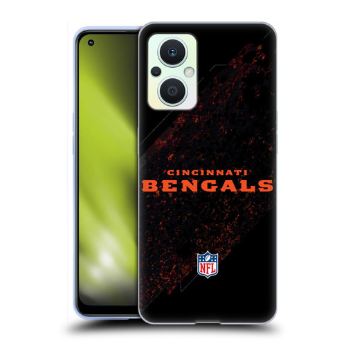 NFL Cincinnati Bengals Logo Blur Soft Gel Case for OPPO Reno8 Lite