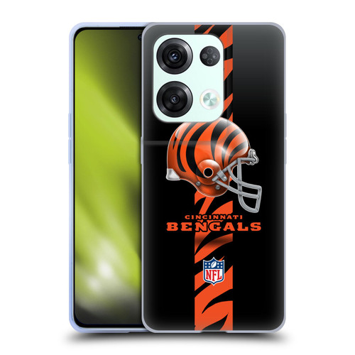 NFL Cincinnati Bengals Logo Helmet Soft Gel Case for OPPO Reno8 Pro