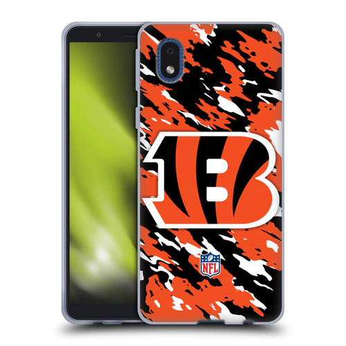 NFL Cincinnati Bengals Logo Camou Soft Gel Case for Samsung Galaxy A01 Core (2020)