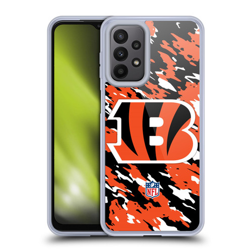 NFL Cincinnati Bengals Logo Camou Soft Gel Case for Samsung Galaxy A23 / 5G (2022)