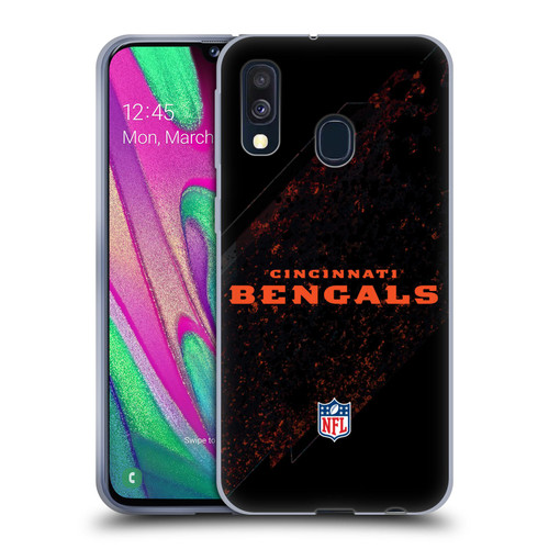 NFL Cincinnati Bengals Logo Blur Soft Gel Case for Samsung Galaxy A40 (2019)