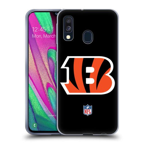 NFL Cincinnati Bengals Logo Plain Soft Gel Case for Samsung Galaxy A40 (2019)
