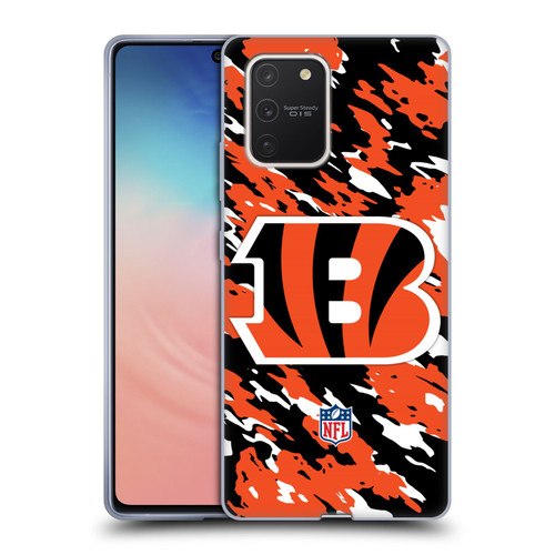 NFL Cincinnati Bengals Logo Camou Soft Gel Case for Samsung Galaxy S10 Lite