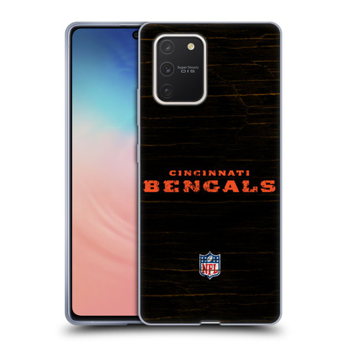NFL Cincinnati Bengals Logo Distressed Look Soft Gel Case for Samsung Galaxy S10 Lite