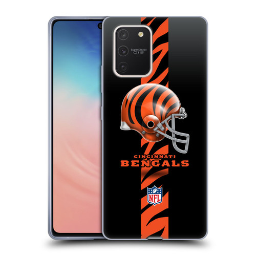 NFL Cincinnati Bengals Logo Helmet Soft Gel Case for Samsung Galaxy S10 Lite
