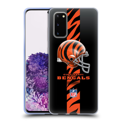 NFL Cincinnati Bengals Logo Helmet Soft Gel Case for Samsung Galaxy S20 / S20 5G