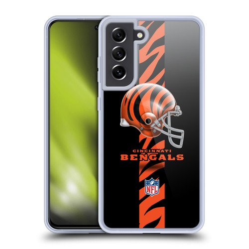 NFL Cincinnati Bengals Logo Helmet Soft Gel Case for Samsung Galaxy S21 FE 5G
