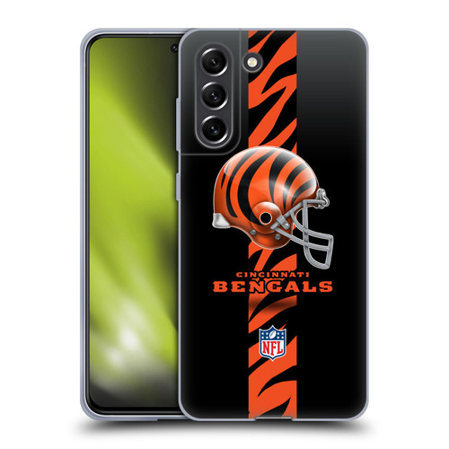 NFL Cincinnati Bengals Logo Helmet Soft Gel Case for Samsung Galaxy S21 FE 5G