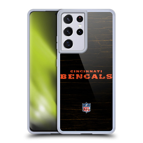 NFL Cincinnati Bengals Logo Distressed Look Soft Gel Case for Samsung Galaxy S21 Ultra 5G