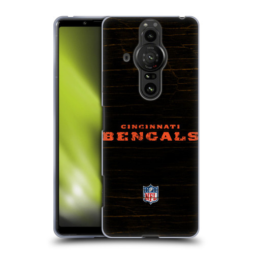 NFL Cincinnati Bengals Logo Distressed Look Soft Gel Case for Sony Xperia Pro-I