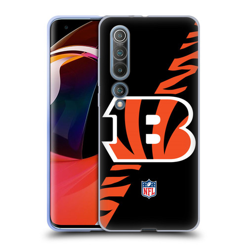 NFL Cincinnati Bengals Logo Stripes Soft Gel Case for Xiaomi Mi 10 5G / Mi 10 Pro 5G