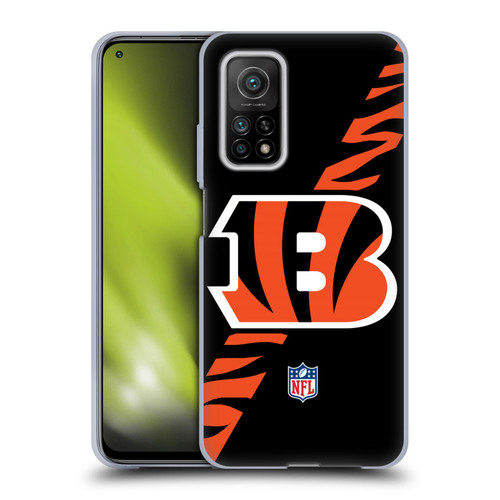 NFL Cincinnati Bengals Logo Stripes Soft Gel Case for Xiaomi Mi 10T 5G