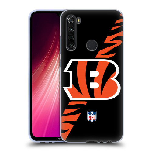 NFL Cincinnati Bengals Logo Stripes Soft Gel Case for Xiaomi Redmi Note 8T