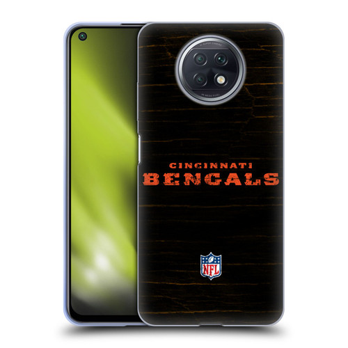 NFL Cincinnati Bengals Logo Distressed Look Soft Gel Case for Xiaomi Redmi Note 9T 5G
