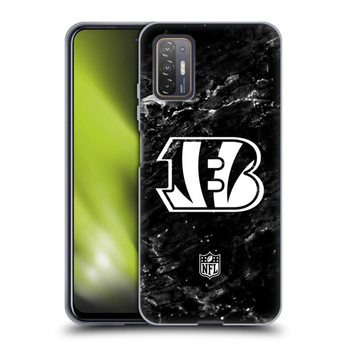 NFL Cincinnati Bengals Artwork Marble Soft Gel Case for HTC Desire 21 Pro 5G