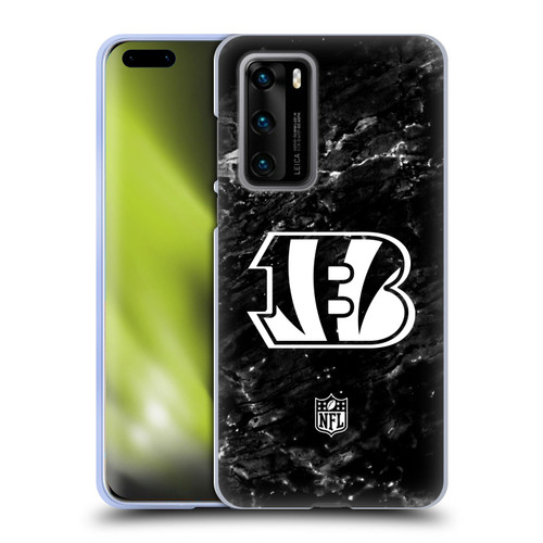 NFL Cincinnati Bengals Artwork Marble Soft Gel Case for Huawei P40 5G