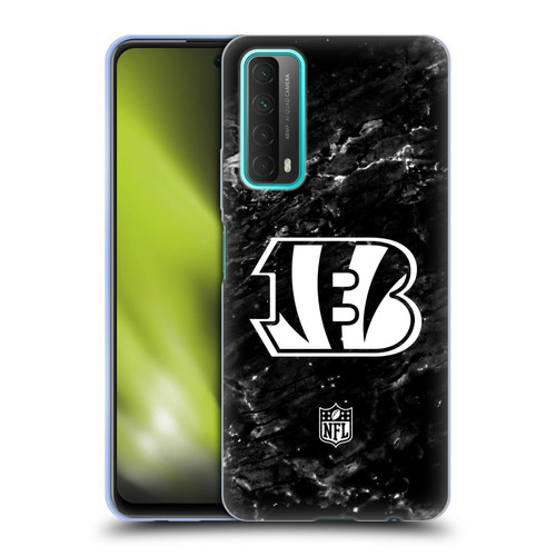 NFL Cincinnati Bengals Artwork Marble Soft Gel Case for Huawei P Smart (2021)