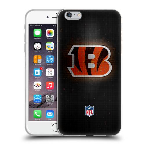 NFL Cincinnati Bengals Artwork LED Soft Gel Case for Apple iPhone 6 Plus / iPhone 6s Plus