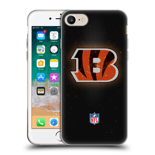 NFL Cincinnati Bengals Artwork LED Soft Gel Case for Apple iPhone 7 / 8 / SE 2020 & 2022