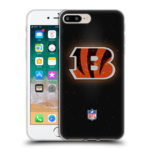 NFL Cincinnati Bengals Artwork LED Soft Gel Case for Apple iPhone 7 Plus / iPhone 8 Plus