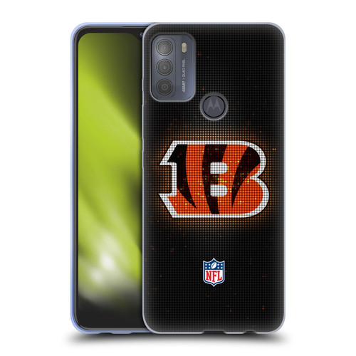 NFL Cincinnati Bengals Artwork LED Soft Gel Case for Motorola Moto G50