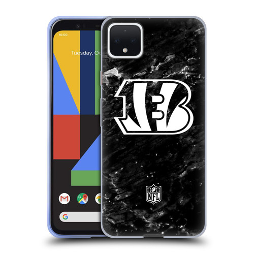 NFL Cincinnati Bengals Artwork Marble Soft Gel Case for Google Pixel 4 XL