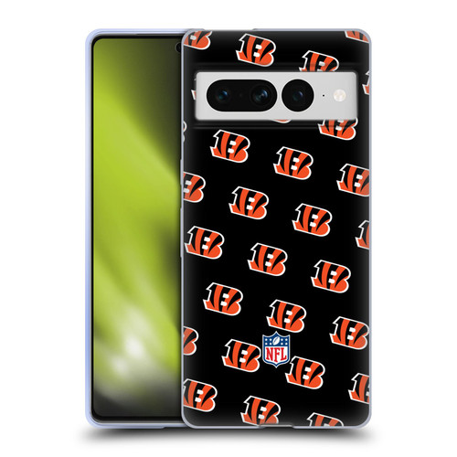 NFL Cincinnati Bengals Artwork Patterns Soft Gel Case for Google Pixel 7 Pro