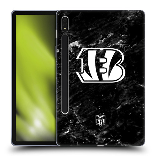 NFL Cincinnati Bengals Artwork Marble Soft Gel Case for Samsung Galaxy Tab S8