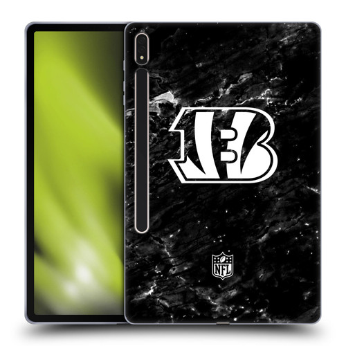 NFL Cincinnati Bengals Artwork Marble Soft Gel Case for Samsung Galaxy Tab S8 Plus