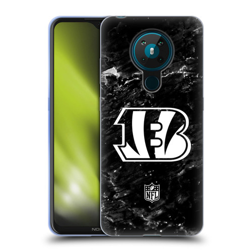 NFL Cincinnati Bengals Artwork Marble Soft Gel Case for Nokia 5.3