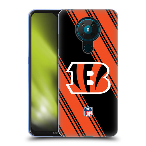 NFL Cincinnati Bengals Artwork Stripes Soft Gel Case for Nokia 5.3