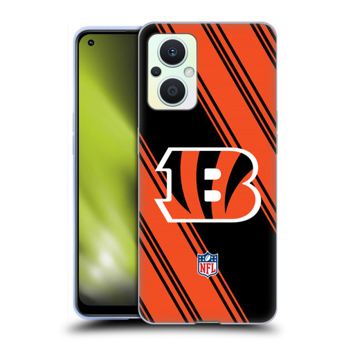 NFL Cincinnati Bengals Artwork Stripes Soft Gel Case for OPPO Reno8 Lite