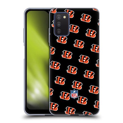 NFL Cincinnati Bengals Artwork Patterns Soft Gel Case for Samsung Galaxy A03s (2021)