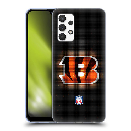 NFL Cincinnati Bengals Artwork LED Soft Gel Case for Samsung Galaxy A32 (2021)