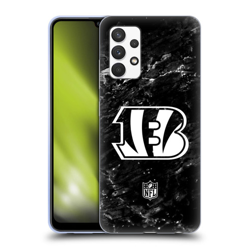 NFL Cincinnati Bengals Artwork Marble Soft Gel Case for Samsung Galaxy A32 (2021)