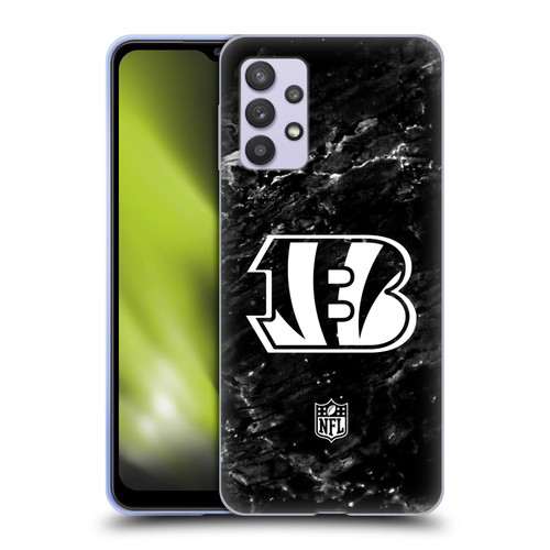 NFL Cincinnati Bengals Artwork Marble Soft Gel Case for Samsung Galaxy A32 5G / M32 5G (2021)