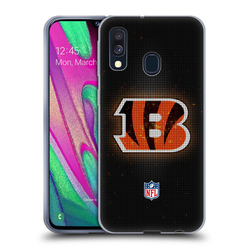 NFL Cincinnati Bengals Artwork LED Soft Gel Case for Samsung Galaxy A40 (2019)