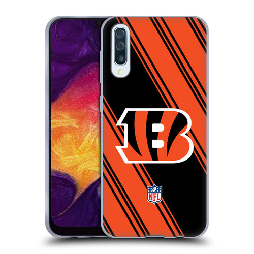 NFL Cincinnati Bengals Artwork Stripes Soft Gel Case for Samsung Galaxy A50/A30s (2019)