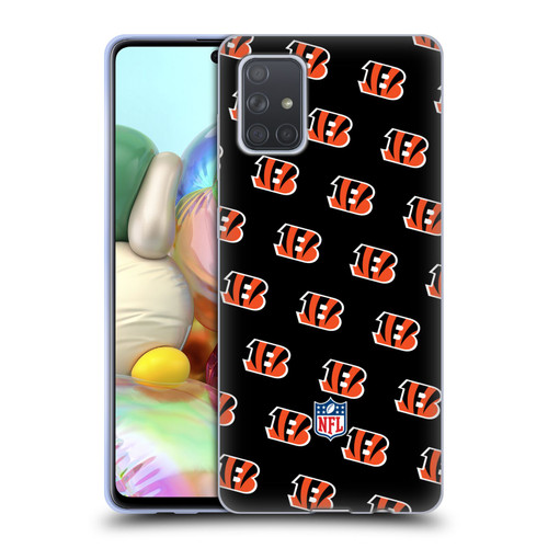 NFL Cincinnati Bengals Artwork Patterns Soft Gel Case for Samsung Galaxy A71 (2019)