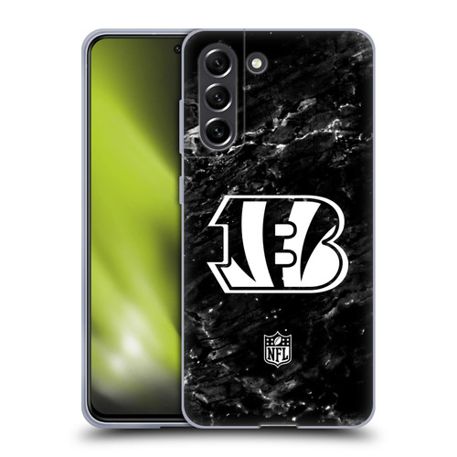 NFL Cincinnati Bengals Artwork Marble Soft Gel Case for Samsung Galaxy S21 FE 5G