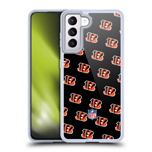NFL Cincinnati Bengals Artwork Patterns Soft Gel Case for Samsung Galaxy S21 5G